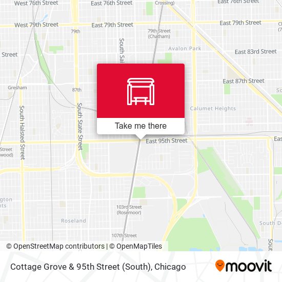 Cottage Grove & 95th Street (South) map