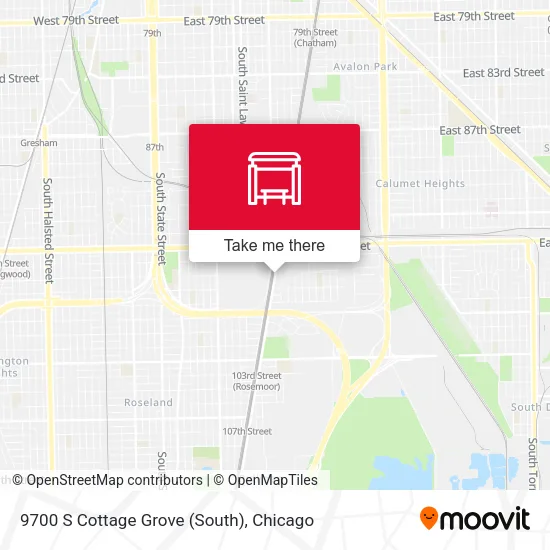 9700 S Cottage Grove (South) map
