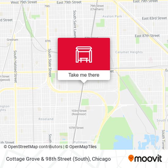 Cottage Grove & 98th Street (South) map