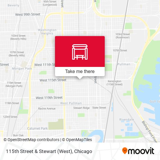 115th Street & Stewart (West) map