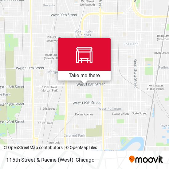 115th Street & Racine (West) map