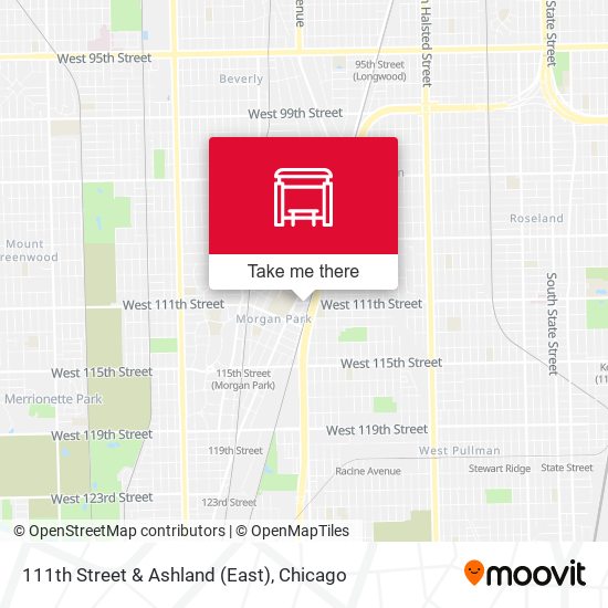 111th Street & Ashland (East) map