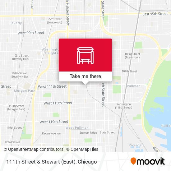 111th Street & Stewart (East) map