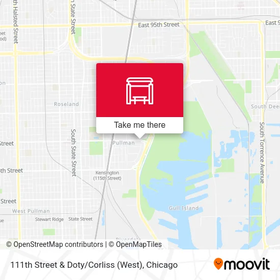 Mapa de 111th Street & Doty / Corliss (West)