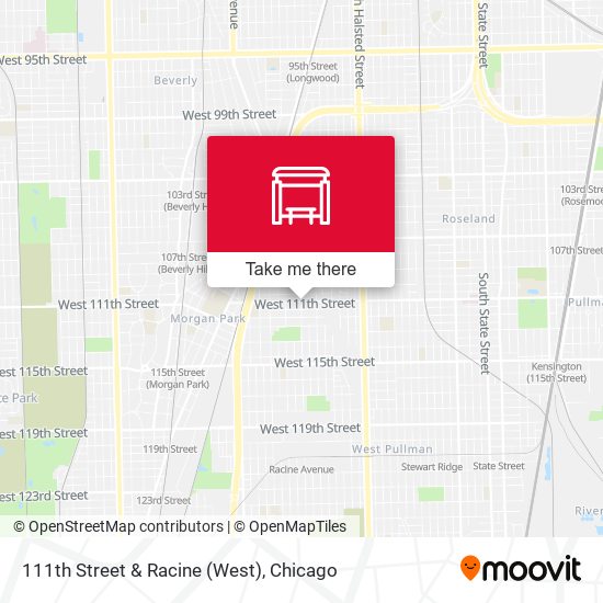 111th Street & Racine (West) map