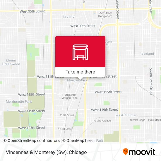 Vincennes & Monterey (Sw) map