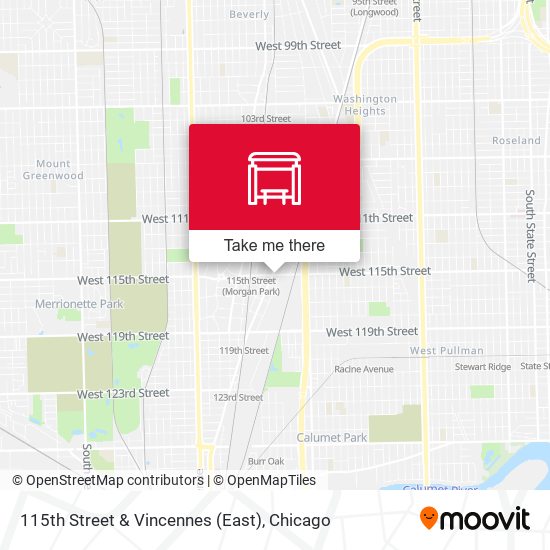 115th Street & Vincennes (East) map