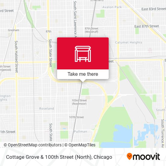 Cottage Grove & 100th Street (North) map