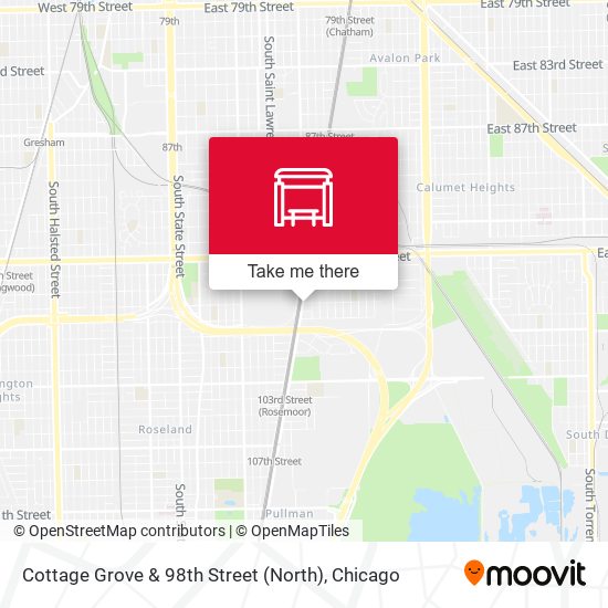 Cottage Grove & 98th Street (North) map