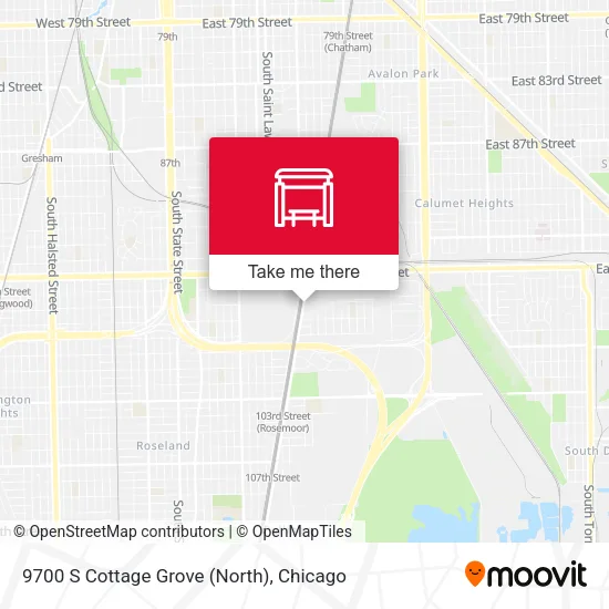 9700 S Cottage Grove (North) map