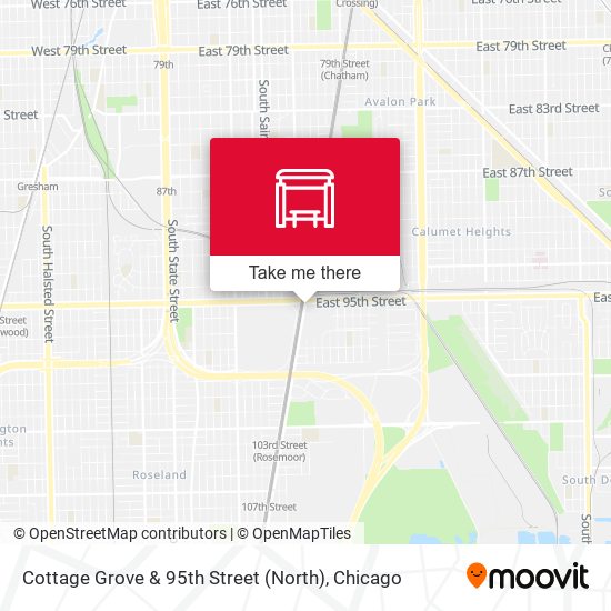 Cottage Grove & 95th Street (North) map