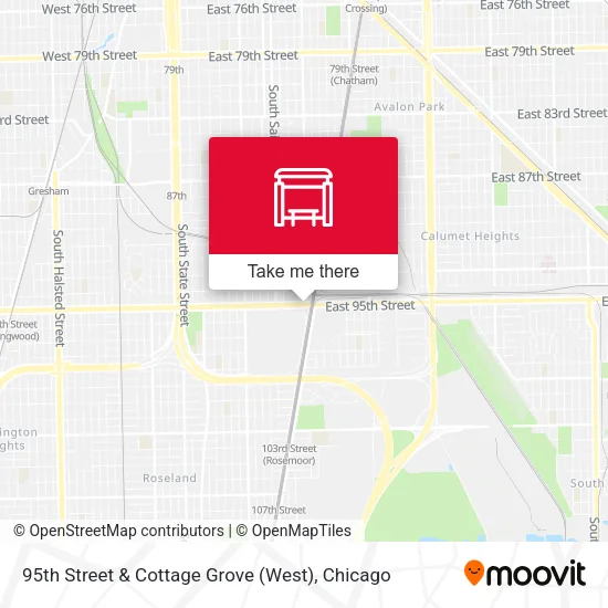 95th Street & Cottage Grove (West) map