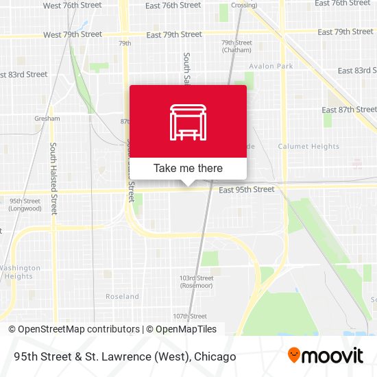 95th Street & St. Lawrence (West) map