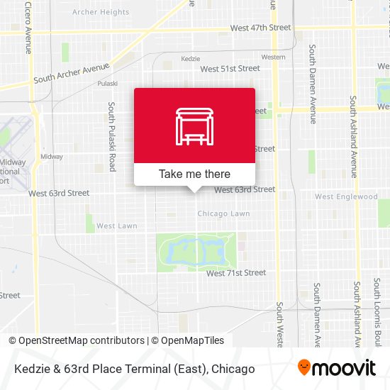 Mapa de Kedzie & 63rd Place Terminal (East)