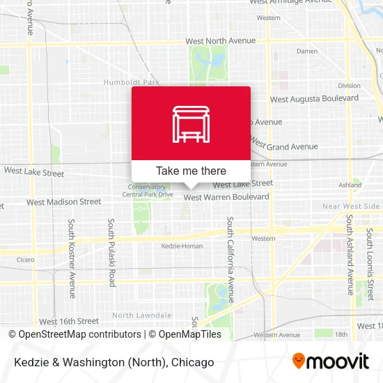 Kedzie & Washington (North) map