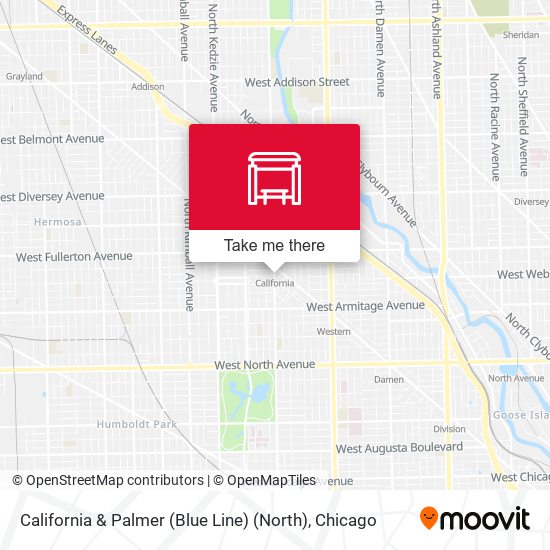 Mapa de California & Palmer (Blue Line) (North)