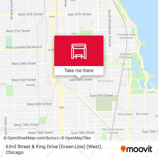 63rd Street & King Drive (Green Line) (West) map