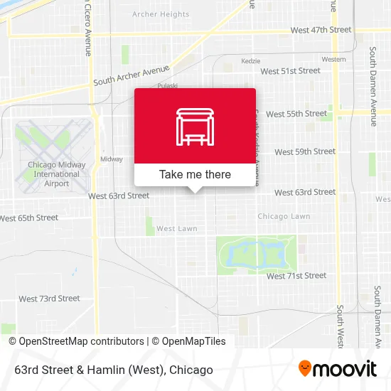63rd Street & Hamlin (West) map