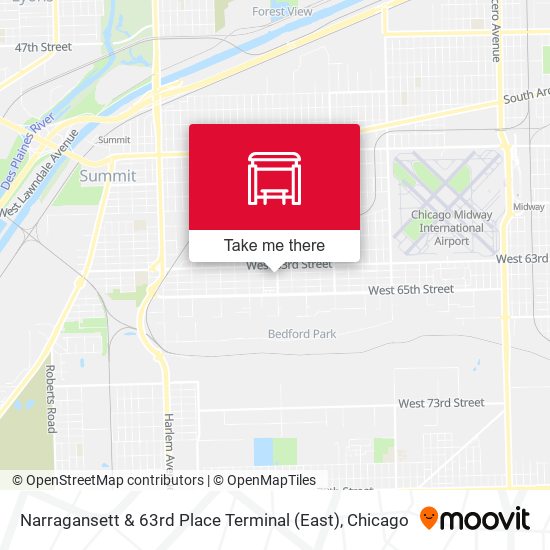 Narragansett & 63rd Place Terminal (East) map