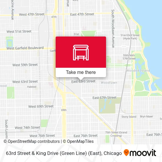 63rd Street & King Drive (Green Line) (East) map