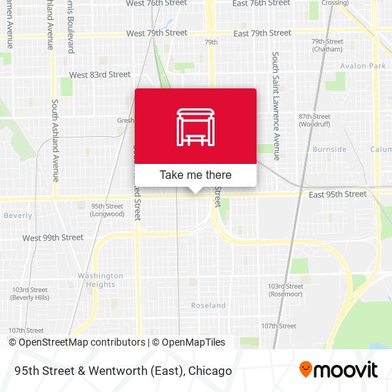 95th Street & Wentworth (East) map