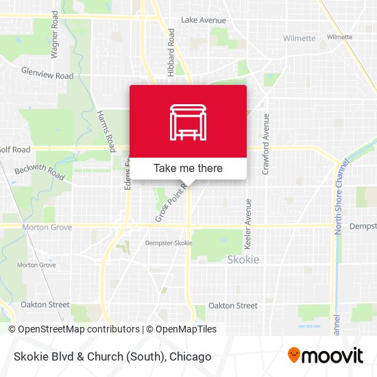 Skokie Blvd & Church (South) map