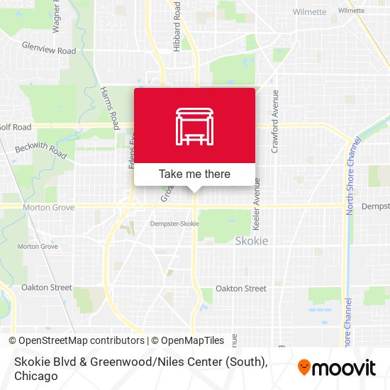 Skokie Blvd & Greenwood / Niles Center (South) map