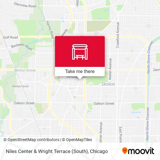 Niles Center & Wright Terrace (South) map