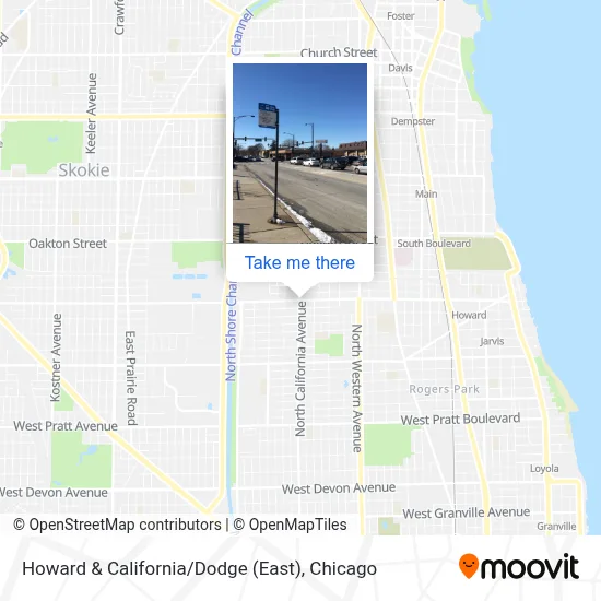 Howard & California / Dodge (East) map