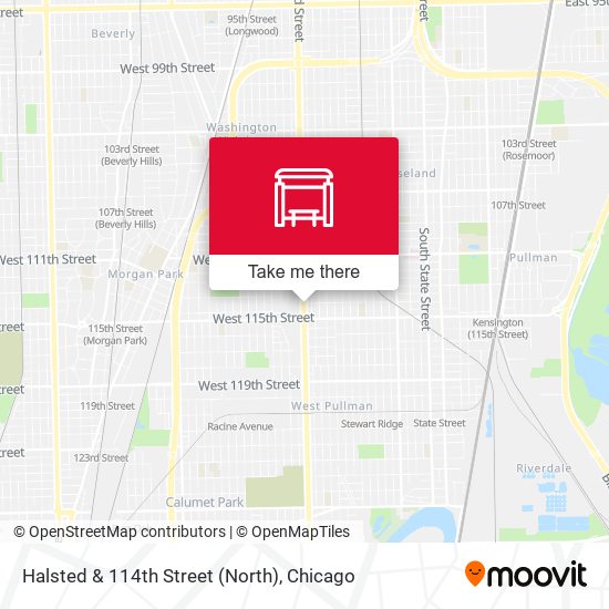 Halsted & 114th Street (North) map