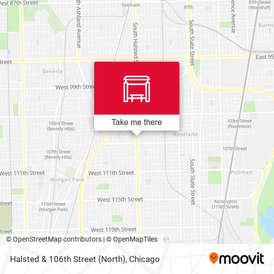 Halsted & 106th Street (North) map