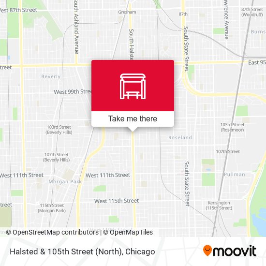 Halsted & 105th Street (North) map