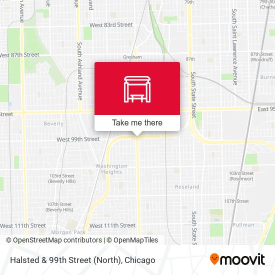Halsted & 99th Street (North) map