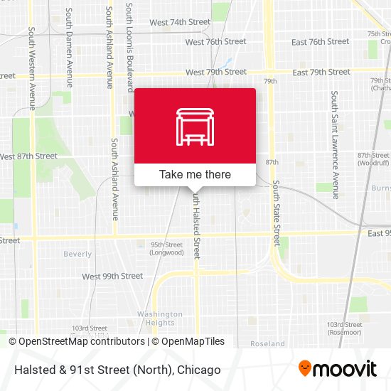 Halsted & 91st Street (North) map