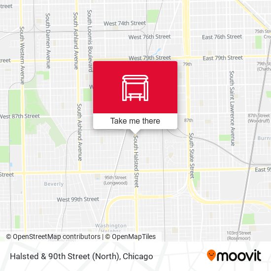 Halsted & 90th Street (North) map