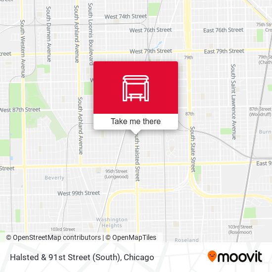 Halsted & 91st Street (South) map