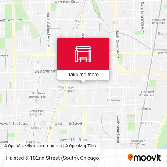 Halsted & 102nd Street (South) map