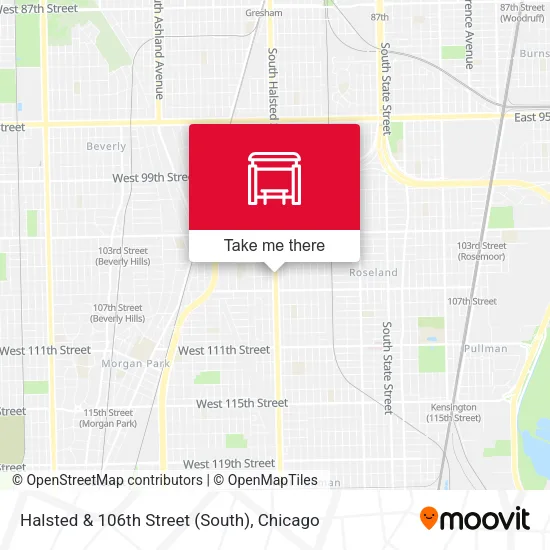 Halsted & 106th Street (South) map