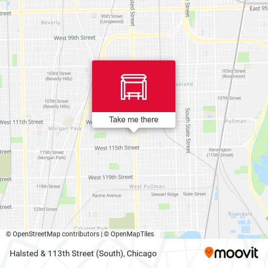 Halsted & 113th Street (South) map