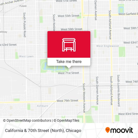 California & 70th Street (North) map