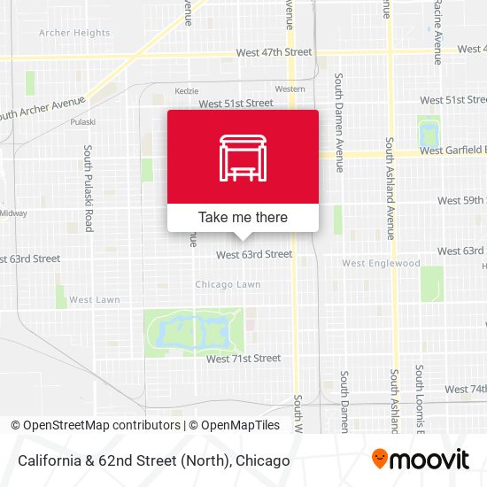 California & 62nd Street (North) map