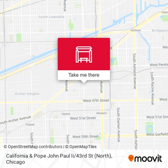 California & Pope John Paul Ii / 43rd St (North) map