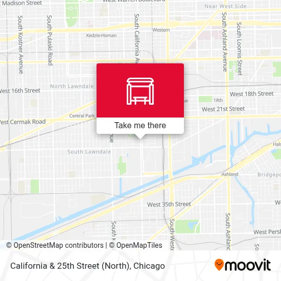 California & 25th Street (North) map