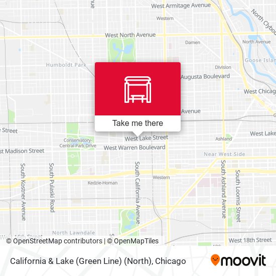 California & Lake (Green Line) (North) map