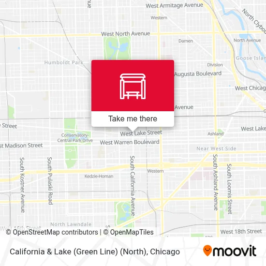 California & Lake (Green Line) (North) map