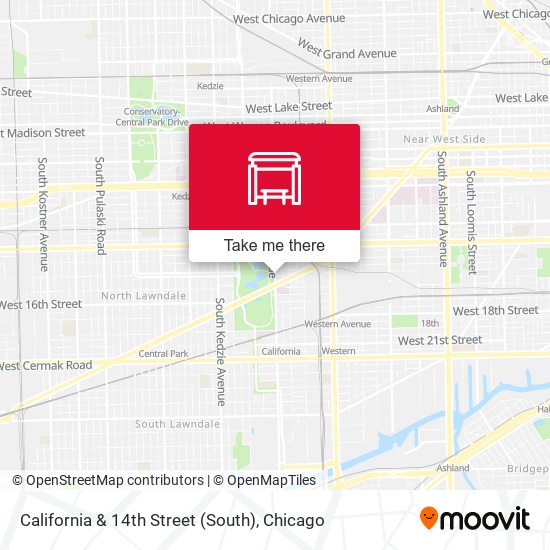 California & 14th Street (South) map