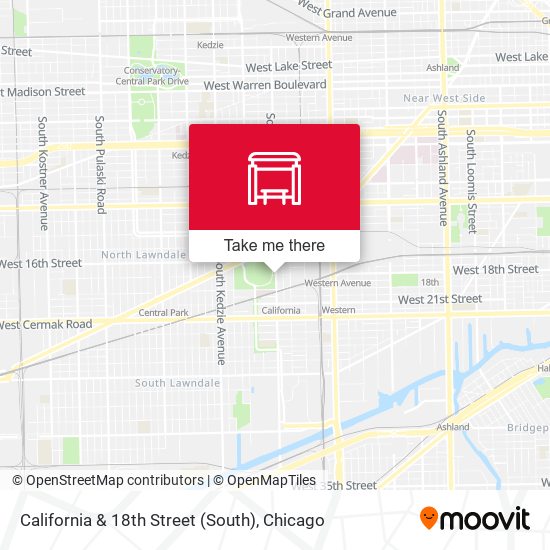 California & 18th Street (South) map