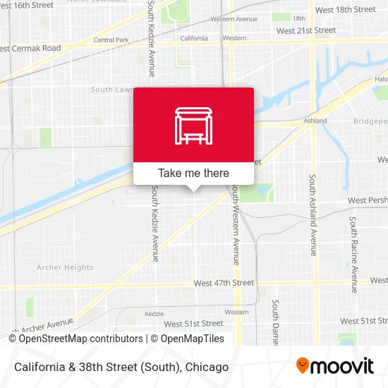 Mapa de California & 38th Street (South)