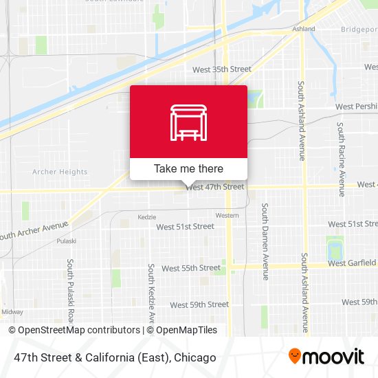 47th Street & California (East) map