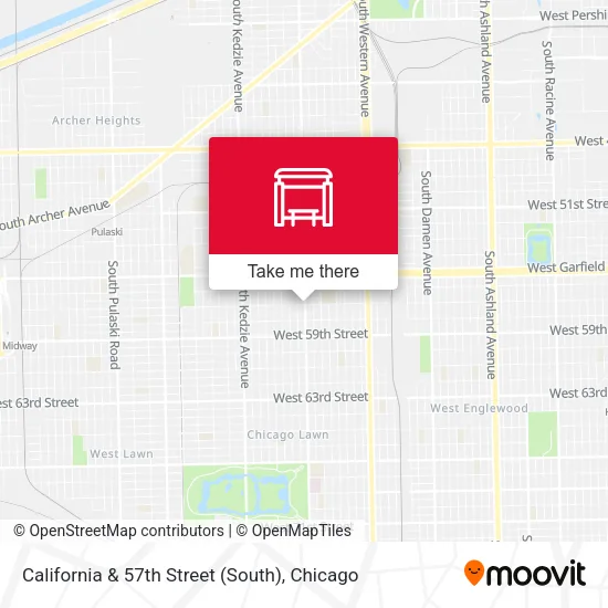 California & 57th Street (South) map